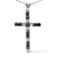 .925 Sterling Silver Diamond Cross Pendant Necklace - 18"