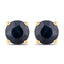 Boucles d'oreilles en saphir bleu véritable de 1,70 carat en or jaune 10K