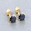 Boucles d'oreilles en saphir bleu véritable de 1,70 carat en or jaune 10K