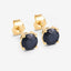 Boucles d'oreilles en saphir bleu véritable de 1,70 carat en or jaune 10K