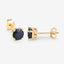 Boucles d'oreilles en saphir bleu véritable de 1,70 carat en or jaune 10K