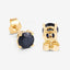 Boucles d'oreilles en saphir bleu véritable de 1,70 carat en or jaune 10K