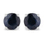 Pendientes de zafiro azul genuino de 1.70 quilates en oro blanco de 14 quilates