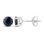 Pendientes de zafiro azul genuino de 1.70 quilates en oro blanco de 14 quilates