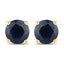 1.70 Carat Genuine Blue Sapphire 14K Yellow Gold Earrings