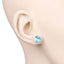 4.00 Carat Genuine Swiss Blue Topaz Sterling Silver Earrings