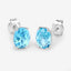 4.00 Carat Genuine Swiss Blue Topaz Sterling Silver Earrings