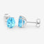 4.00 Carat Genuine Swiss Blue Topaz Sterling Silver Earrings