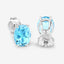 4.00 Carat Genuine Swiss Blue Topaz Sterling Silver Earrings