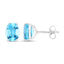 4.00 Carat Genuine Swiss Blue Topaz Sterling Silver Earrings