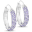 Elegant 3.06 Carat Genuine Tanzanite Sterling Silver Earrings