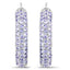 Elegant 3.06 Carat Genuine Tanzanite Sterling Silver Earrings
