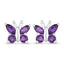 1.00 Carat Genuine Amethyst .925 Sterling Silver Earrings