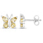 0.88 Carat Genuine Citrine Sterling Silver Earrings