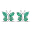 0.88 Carat Genuine Emerald .925 Sterling Silver Earrings