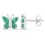 0.88 Carat Genuine Emerald .925 Sterling Silver Earrings