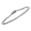 .925 Sterling Silver Diamond Bezel Design Link Bracelet - 7.25"