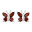1.28 Carat Genuine Garnet .925 Sterling Silver Earrings