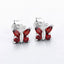 1.28 Carat Genuine Garnet .925 Sterling Silver Earrings