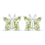 Pendientes de Peridoto Genuino de 1.00 Quilate en Plata Esterlina .925