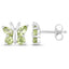 Pendientes de Peridoto Genuino de 1.00 Quilate en Plata Esterlina .925