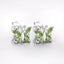 Pendientes de Peridoto Genuino de 1.00 Quilate en Plata Esterlina .925
