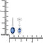 1.95 Carat Genuine Blue Sapphire and Diamond 14K White Gold Earrings