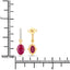 1.75 Carat Genuine Ruby and White Diamond 10K Yellow Gold Earrings