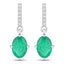 Pendientes de Esmeralda Zambiana y Diamante Blanco de 1.49 Quilates