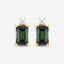 Pendientes de 14K de Oro con Turmalina Verde y Diamantes de 1.24 Quilates