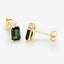 Pendientes de 14K de Oro con Turmalina Verde y Diamantes de 1.24 Quilates