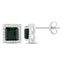 1.55 Carat Genuine Green Tourmaline and White Diamond Earrings