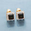 1.55 Carat Genuine Green Tourmaline and White Diamond Earrings