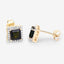 1.55 Carat Genuine Green Tourmaline and White Diamond Earrings