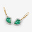 6.40 Carat Genuine Colombian Emerald and Diamond Earrings