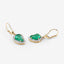 6.40 Carat Genuine Colombian Emerald and Diamond Earrings