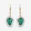 6.40 Carat Genuine Colombian Emerald and Diamond Earrings