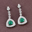 Pendientes de Esmeralda Zambiana y Diamante Blanco de 1.39 Quilates