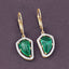 Boucles d'oreilles en or 14K avec émeraudes colombiennes et diamants de 7,56 carats