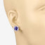 5.98 Carat Genuine Tanzanite and White Diamond Earrings in 14K Gold