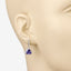 3.86 Carat Genuine Tanzanite and White Diamond Earrings in 14K White Gold