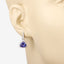 3.86 Carat Genuine Tanzanite and White Diamond Earrings in 14K White Gold