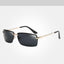 Premium Rimless Polarized Sunglasses for Men - Stylish Gold Shades - Korvel