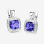 Pendientes de Tanzanita y Diamante Blanco de 5.95 Quilates en Oro Blanco de 14K