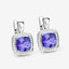 Pendientes de Tanzanita y Diamante Blanco de 5.95 Quilates en Oro Blanco de 14K