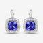 Pendientes de Tanzanita y Diamante Blanco de 5.95 Quilates en Oro Blanco de 14K