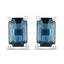 0.80 Carat Genuine Blue Sapphire 14K White Gold Earrings