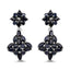 Boucles d'oreilles en argent sterling avec saphirs bleus véritables de 3,33 carats
