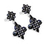 Boucles d'oreilles en argent sterling avec saphirs bleus véritables de 3,33 carats