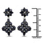 Boucles d'oreilles en argent sterling avec saphirs bleus véritables de 3,33 carats